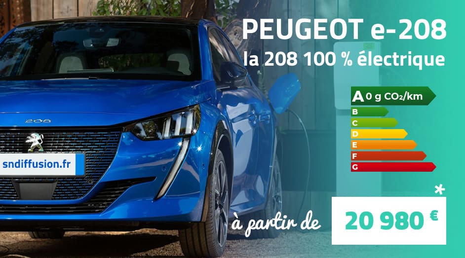 Peugeot e-208 100 % électrique